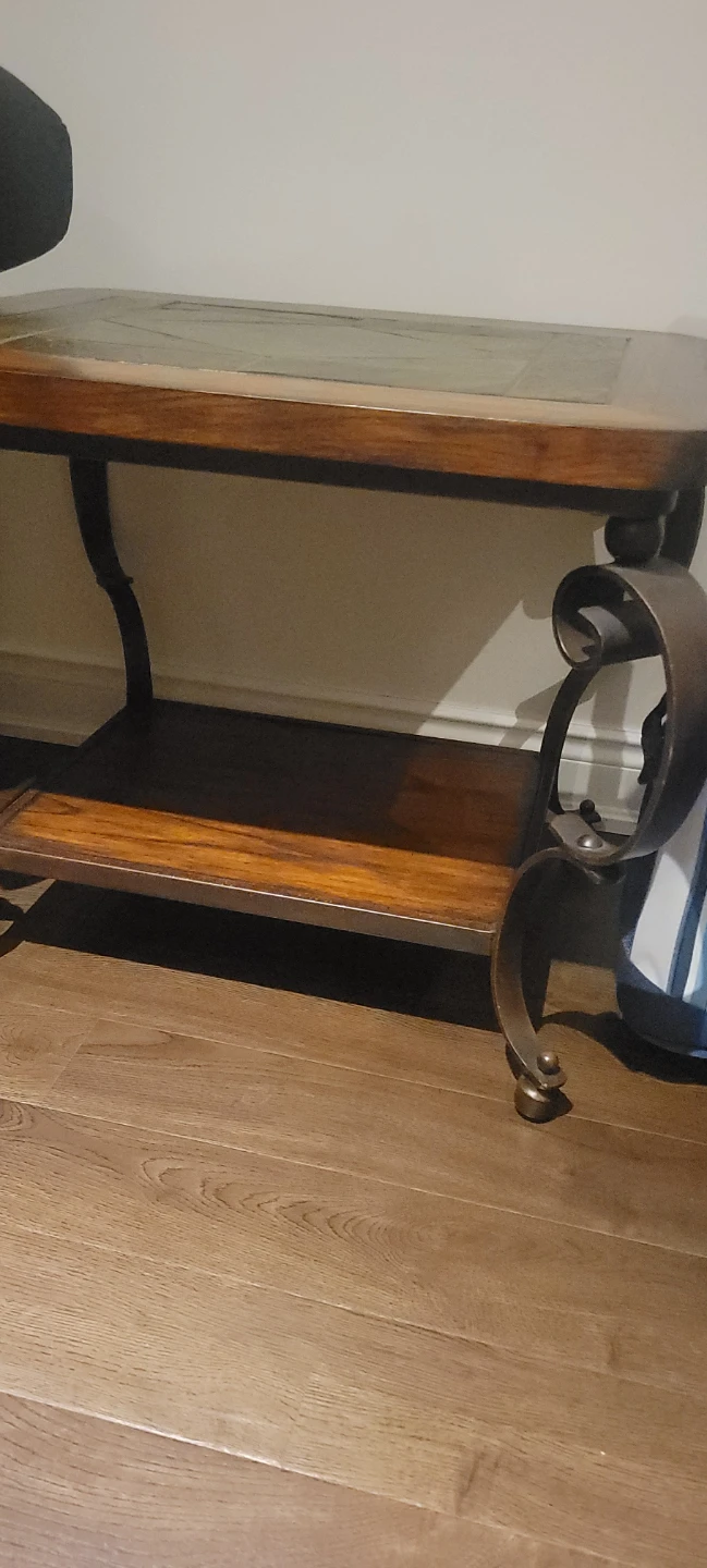 Two-Tiered End Table with Tiled Top - photo 3