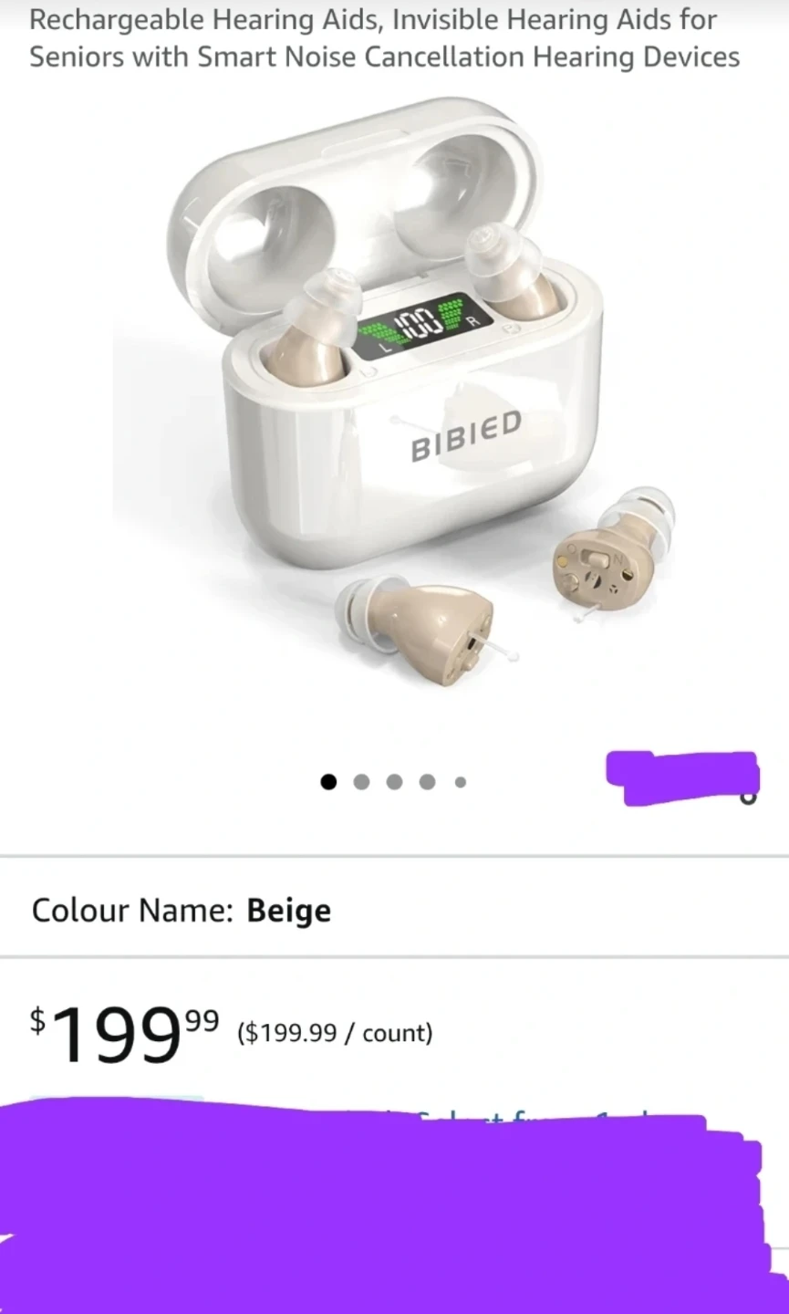 New BIBIED Rechargeable Hearing Aids, Invisible Hearing - photo 2