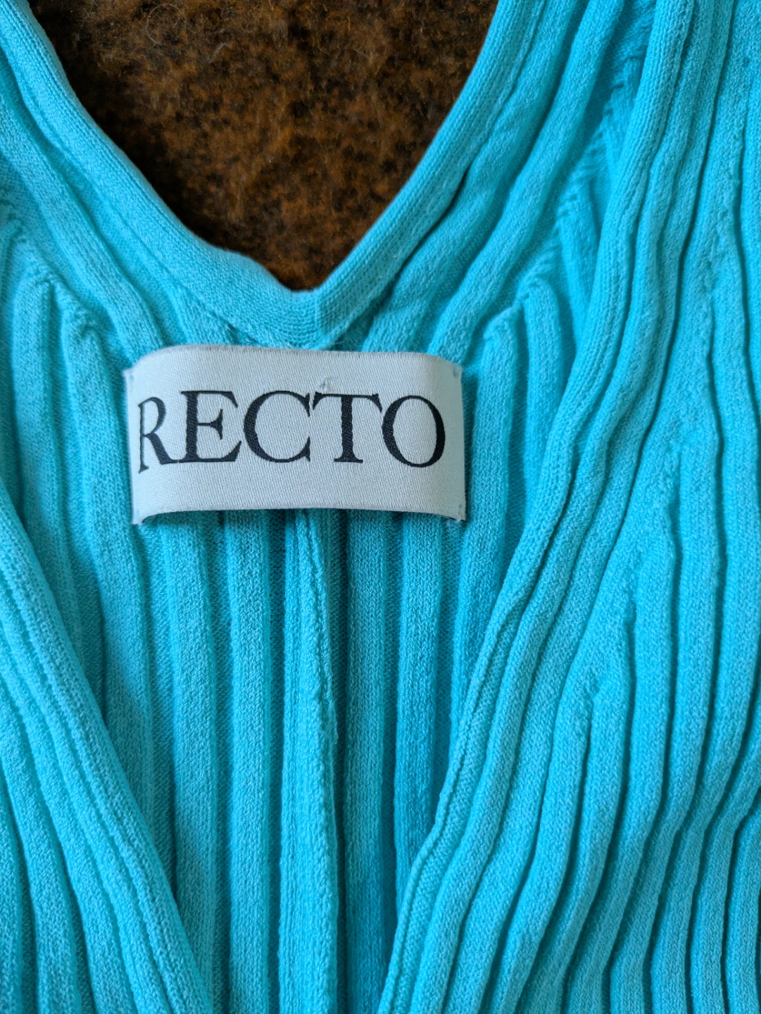 Recto Blue Ribbed Cardigan - photo 2