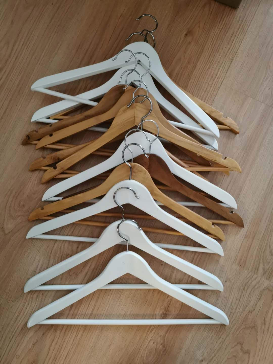 Wooden Hangers (White & Natural Wood)