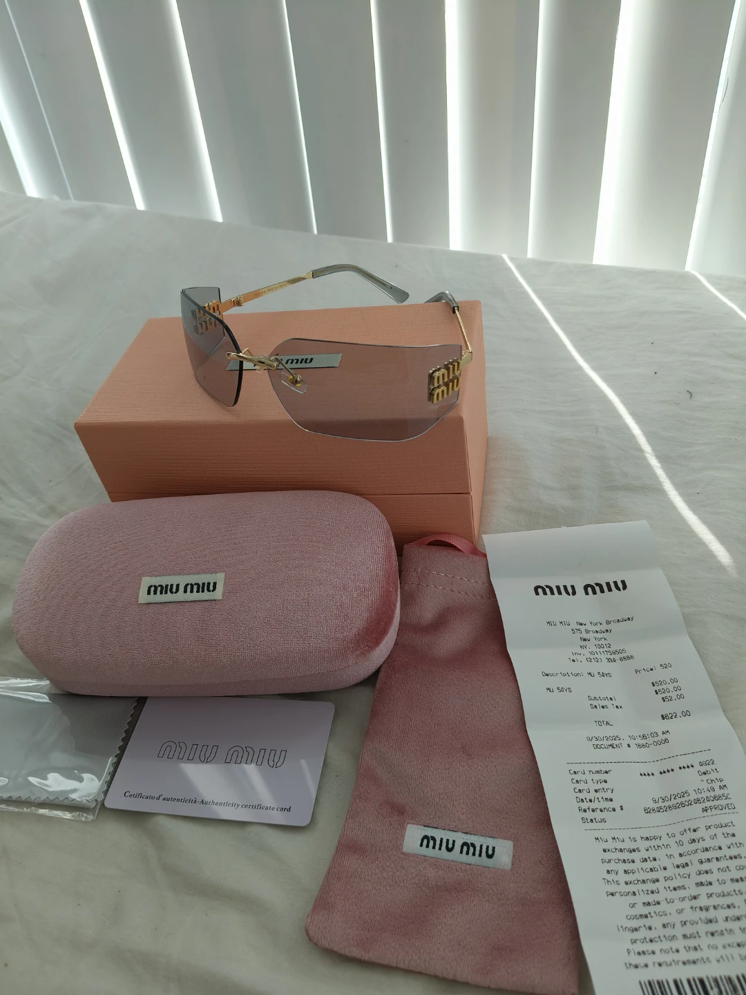 Miu Miu Rimless Sunglasses with Gold Accents - photo 2