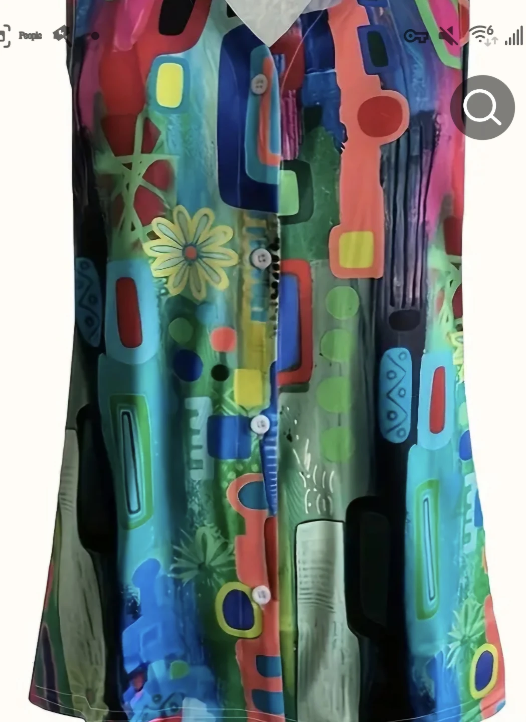 Women's Sleeveless Button-Up V-Neck Blouse - photo 3