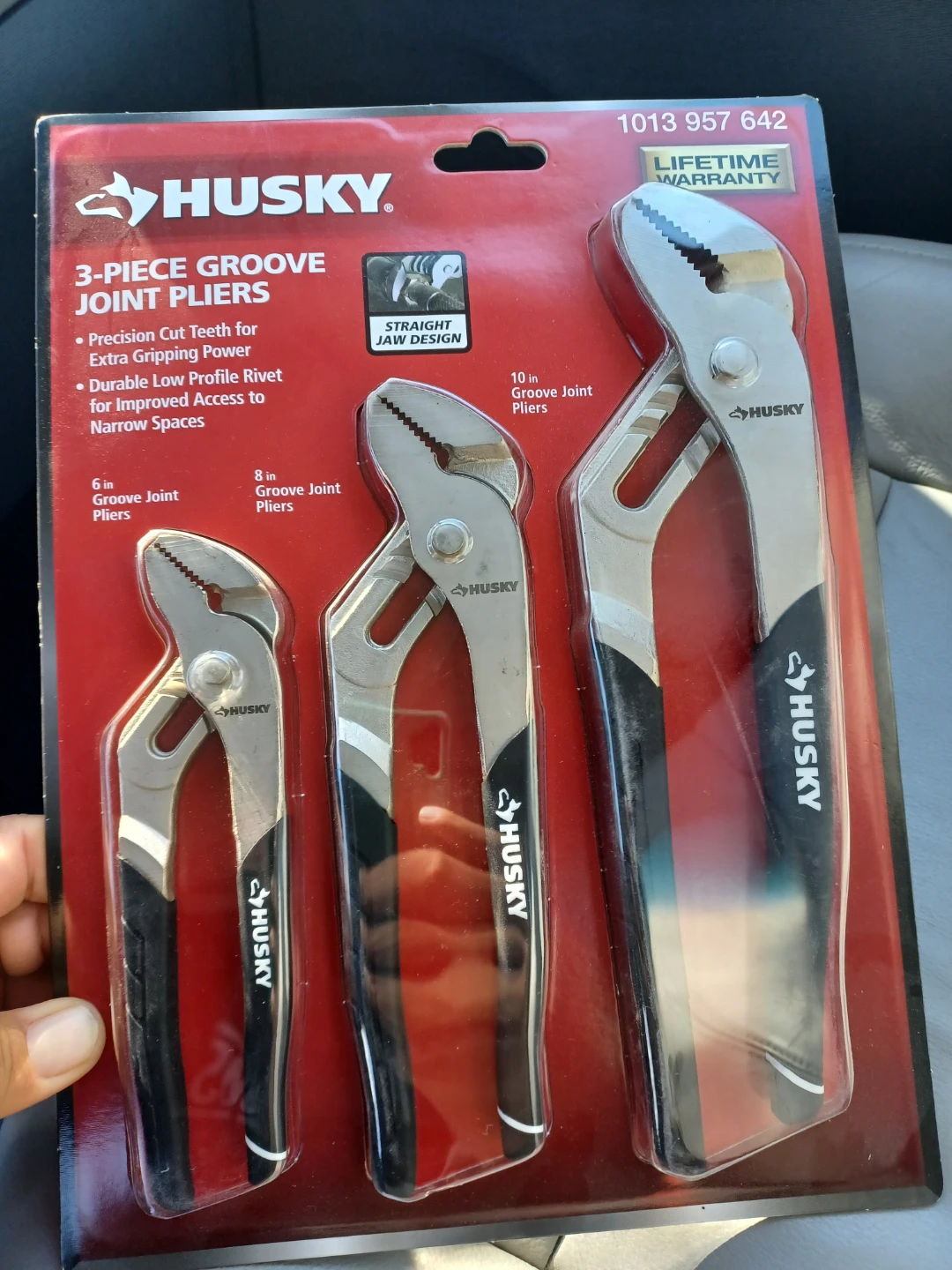 Husky 3-Piece Groove Joint Pliers Set (6", 8", 10")