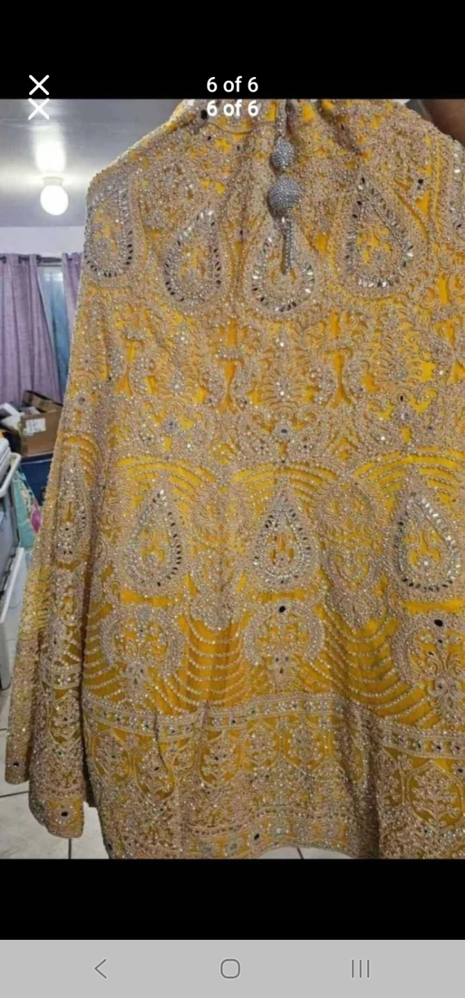 Embellished Yellow Lehenga and Blouse Set - photo 5