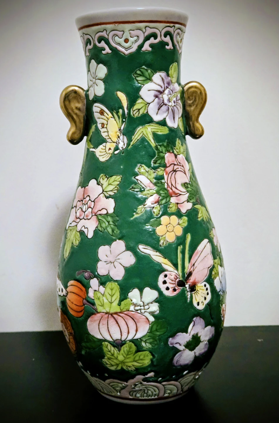 Vintage Chinese Famille Rose Porcelain Vase Daoguang Marking - photo 5