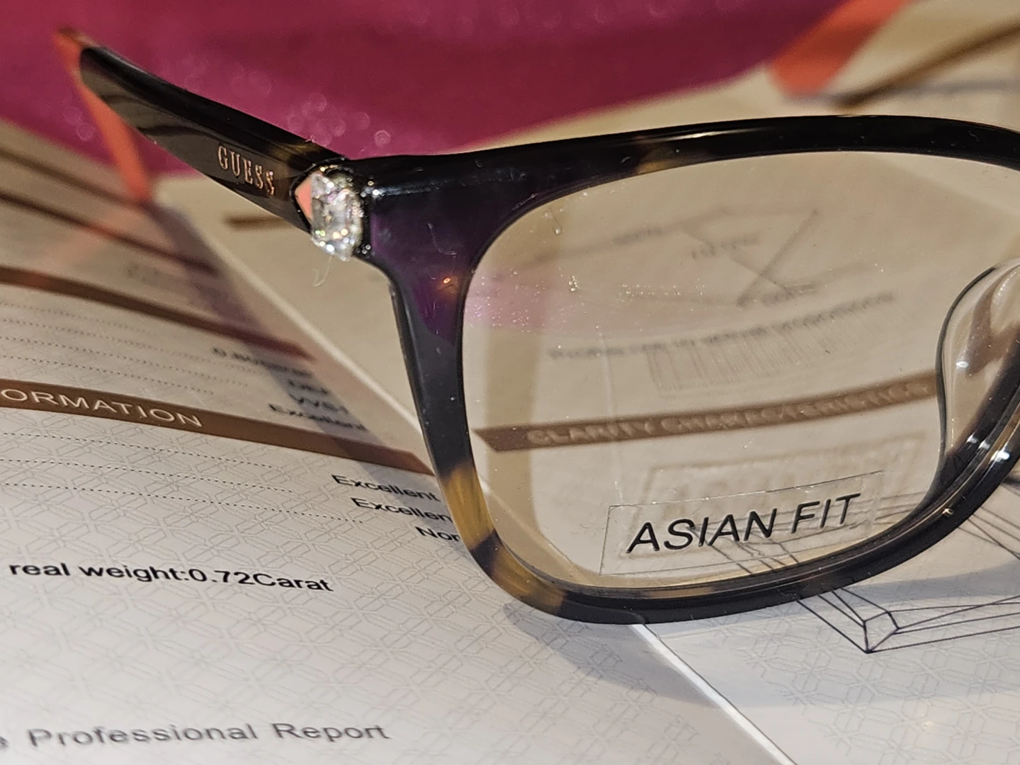Guess Eyeglasses Tortoiseshell TR90 impact resistant