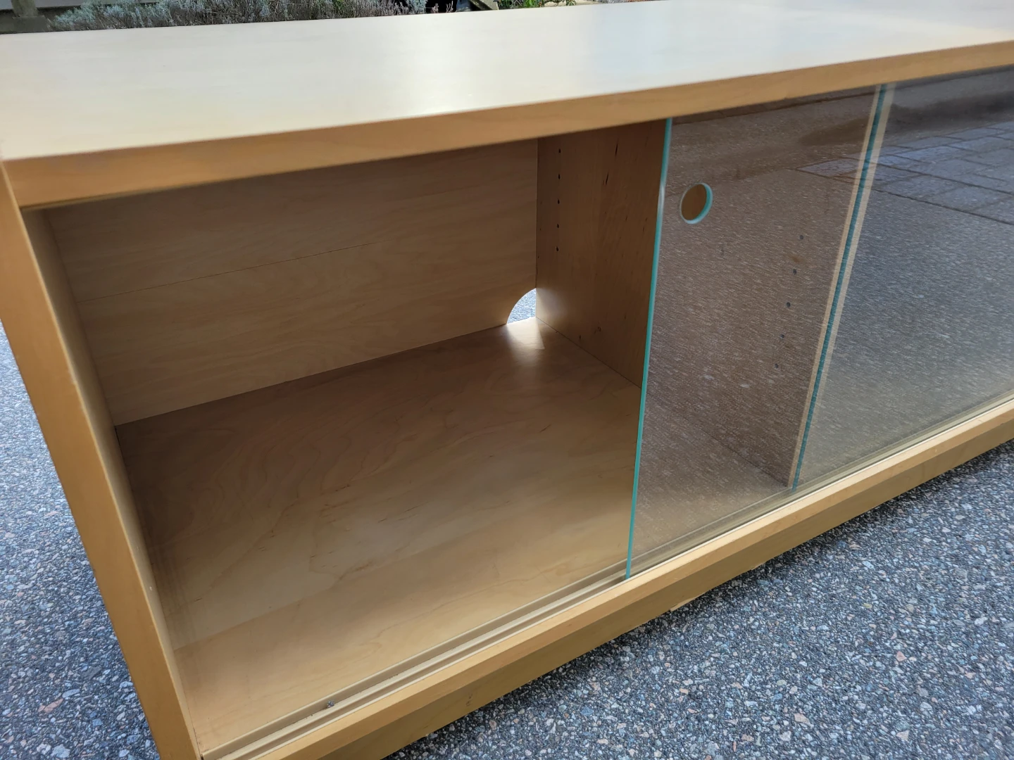 Wood and Glass TV stand / Cabinet. - photo 5