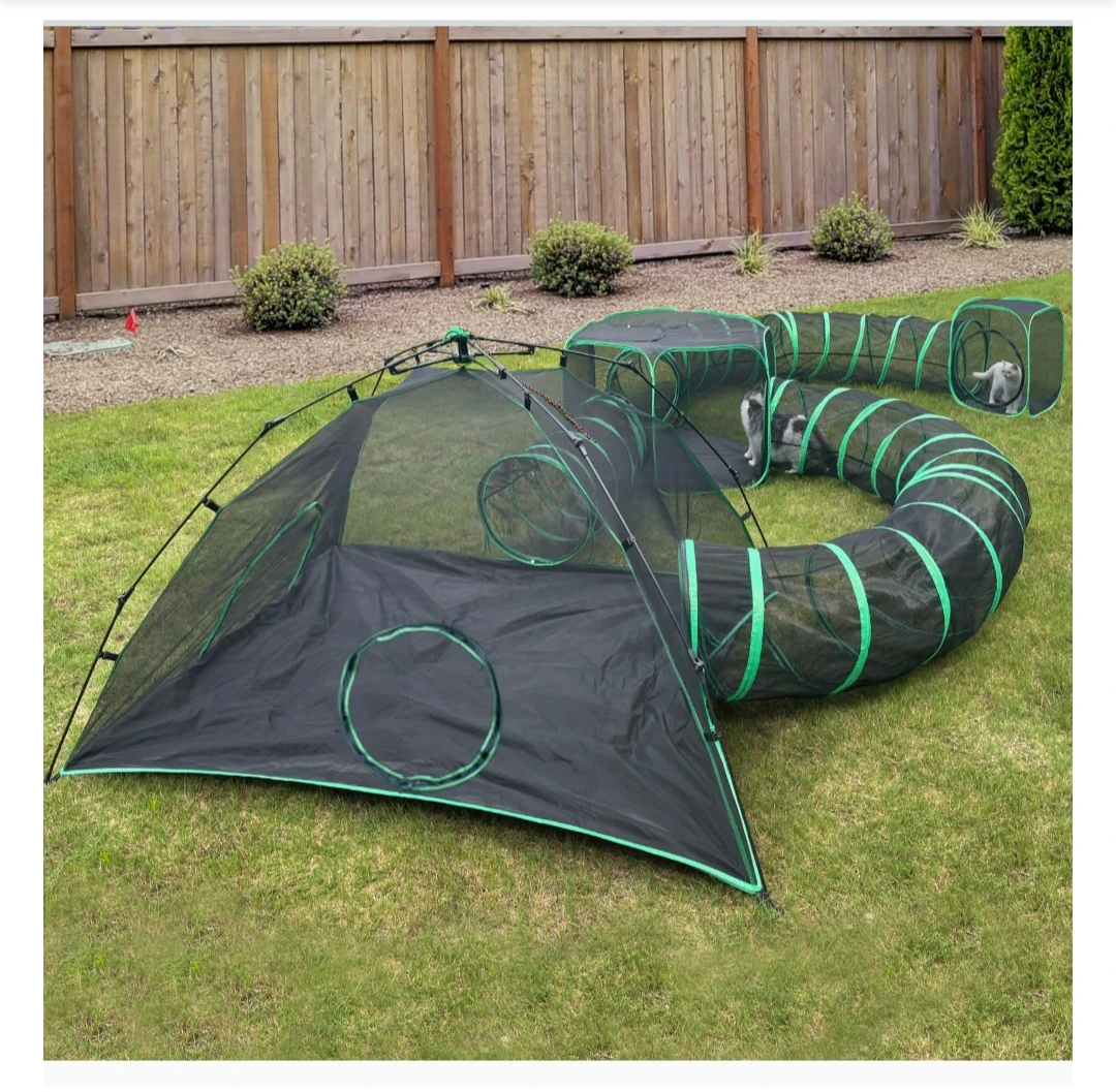 PawTenda Cat Tent and Tunnel Play Set
