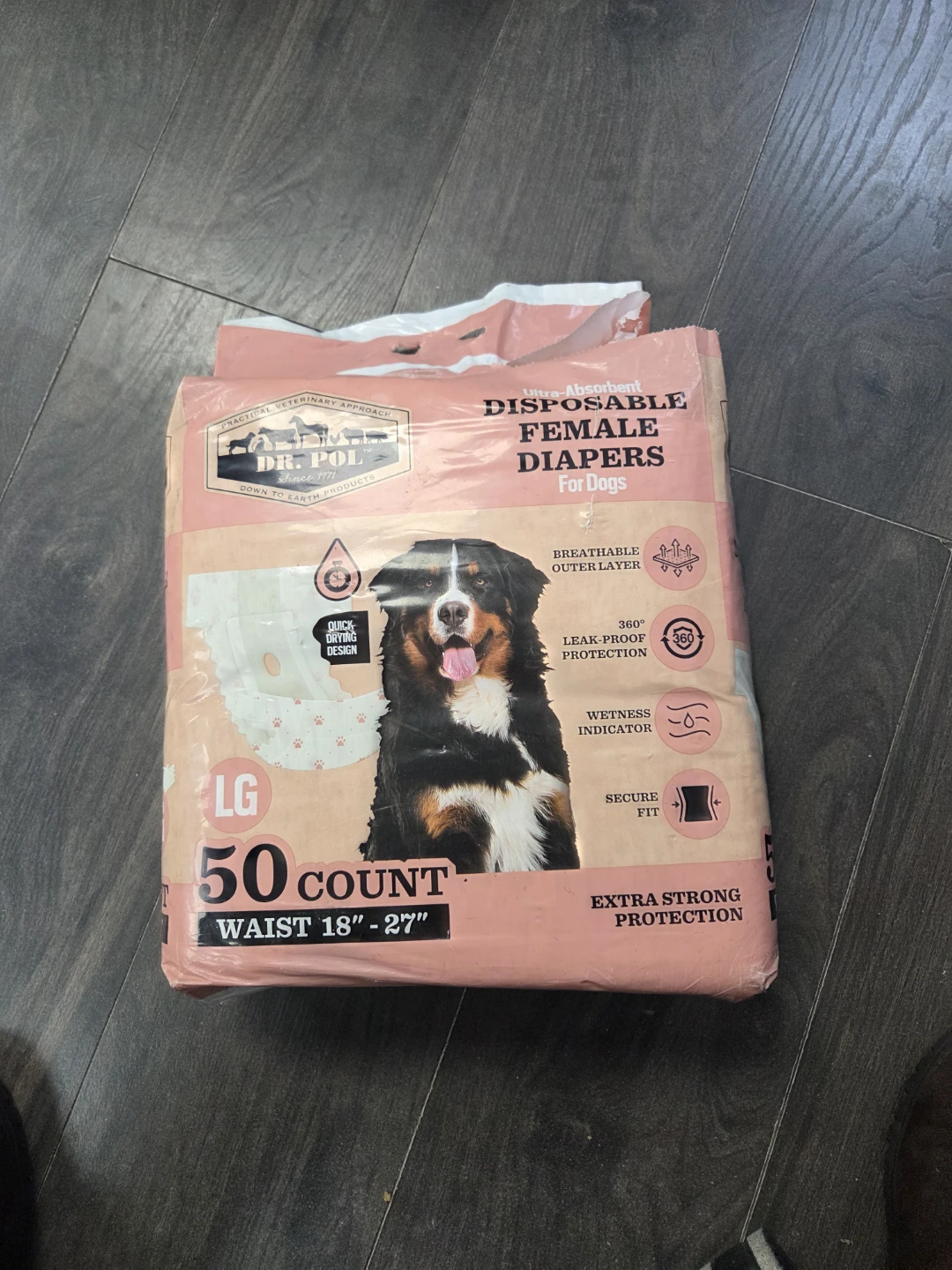 Dr. Pol Large Disposable Female Dog Diapers - 50 Count - photo 2