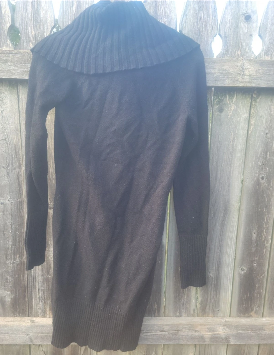 INC International Concepts Black Cowl Neck Sweater Dress XS - photo 2
