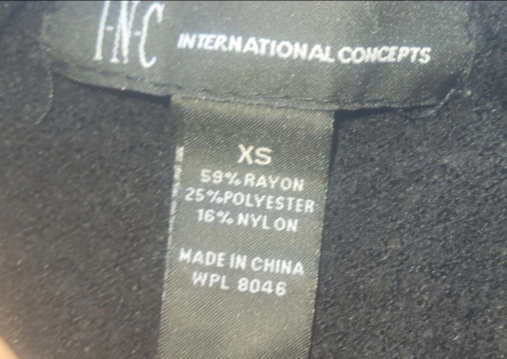 INC International Concepts Black Cowl Neck Sweater Dress XS - photo 3
