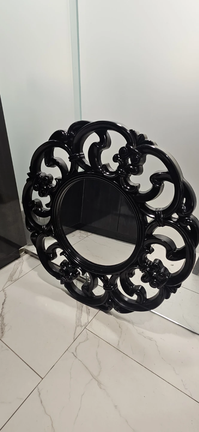 Black Ornate Wall Mirror