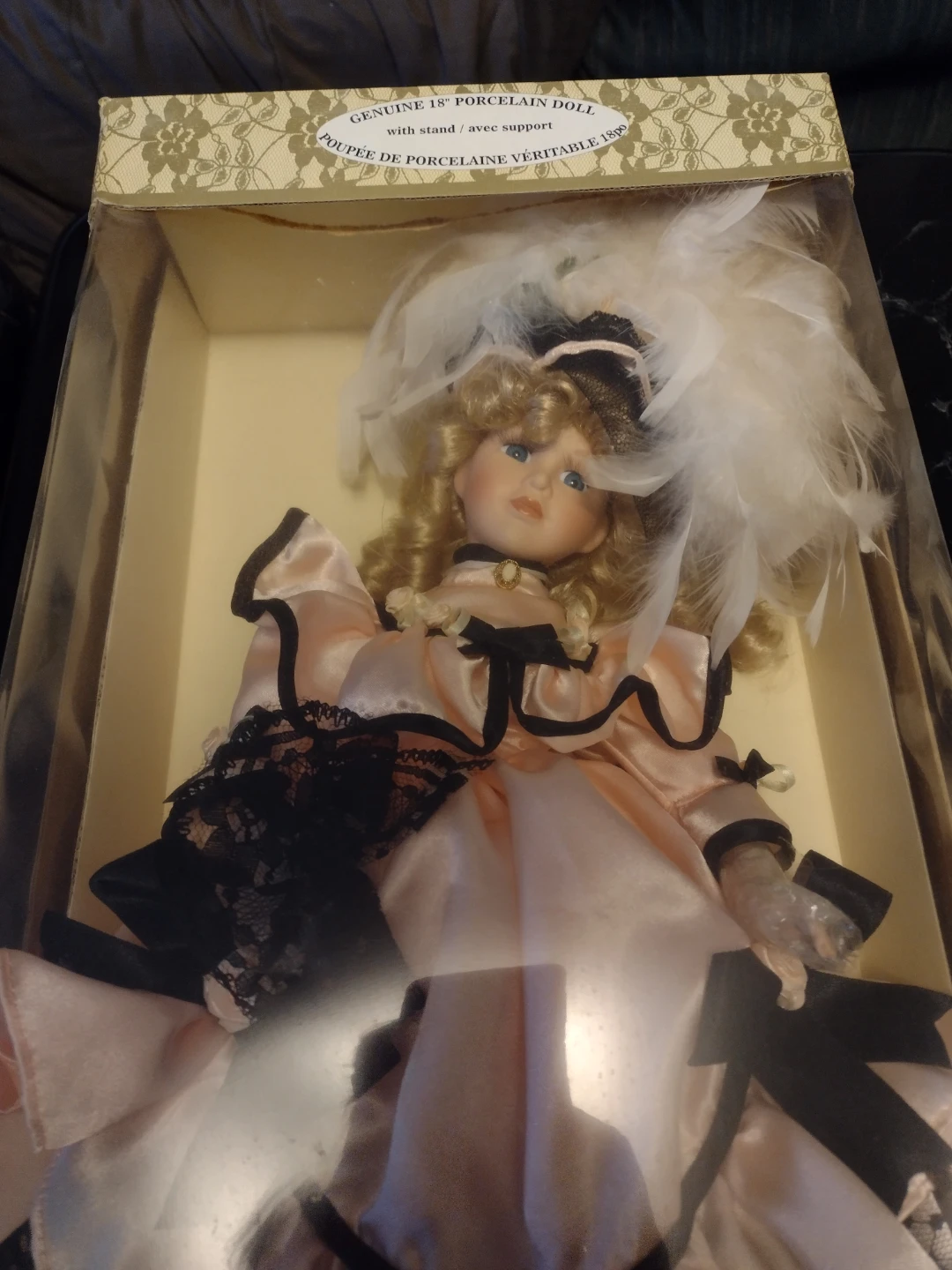 15" Porcelain Doll with Stand