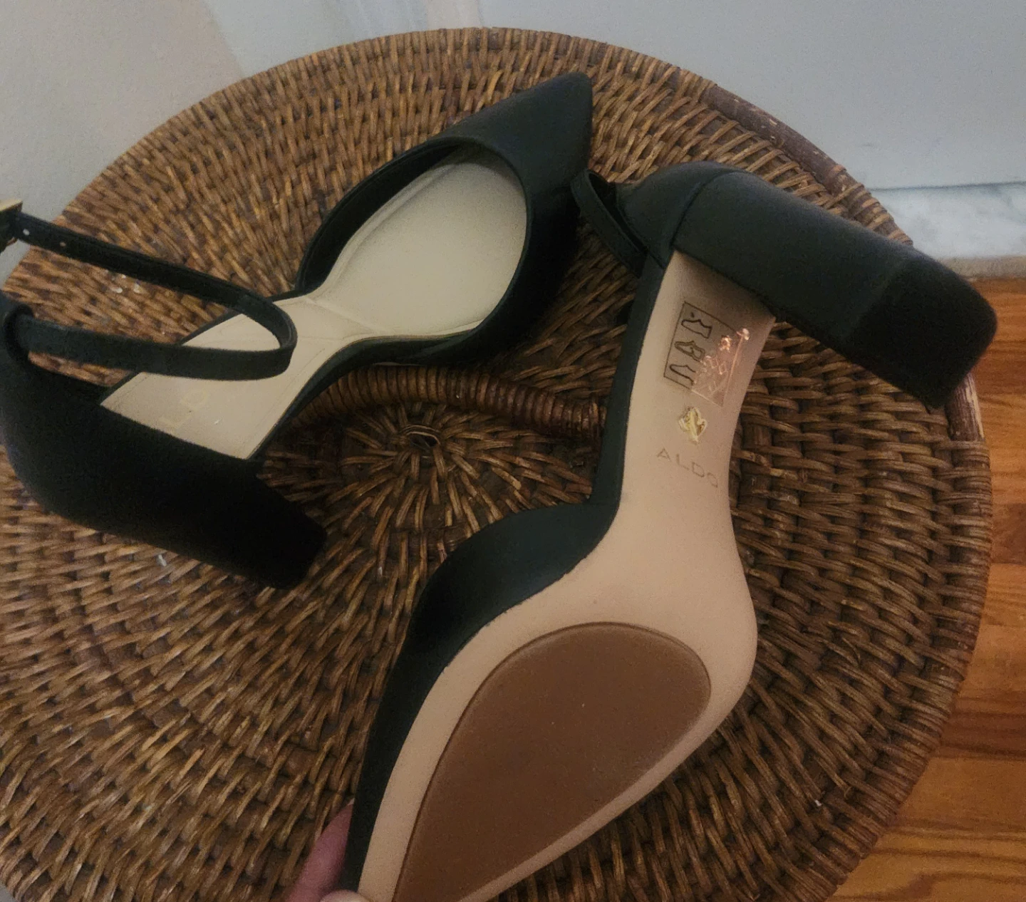 ALDO Black Ankle Strap Block Heels - photo 3