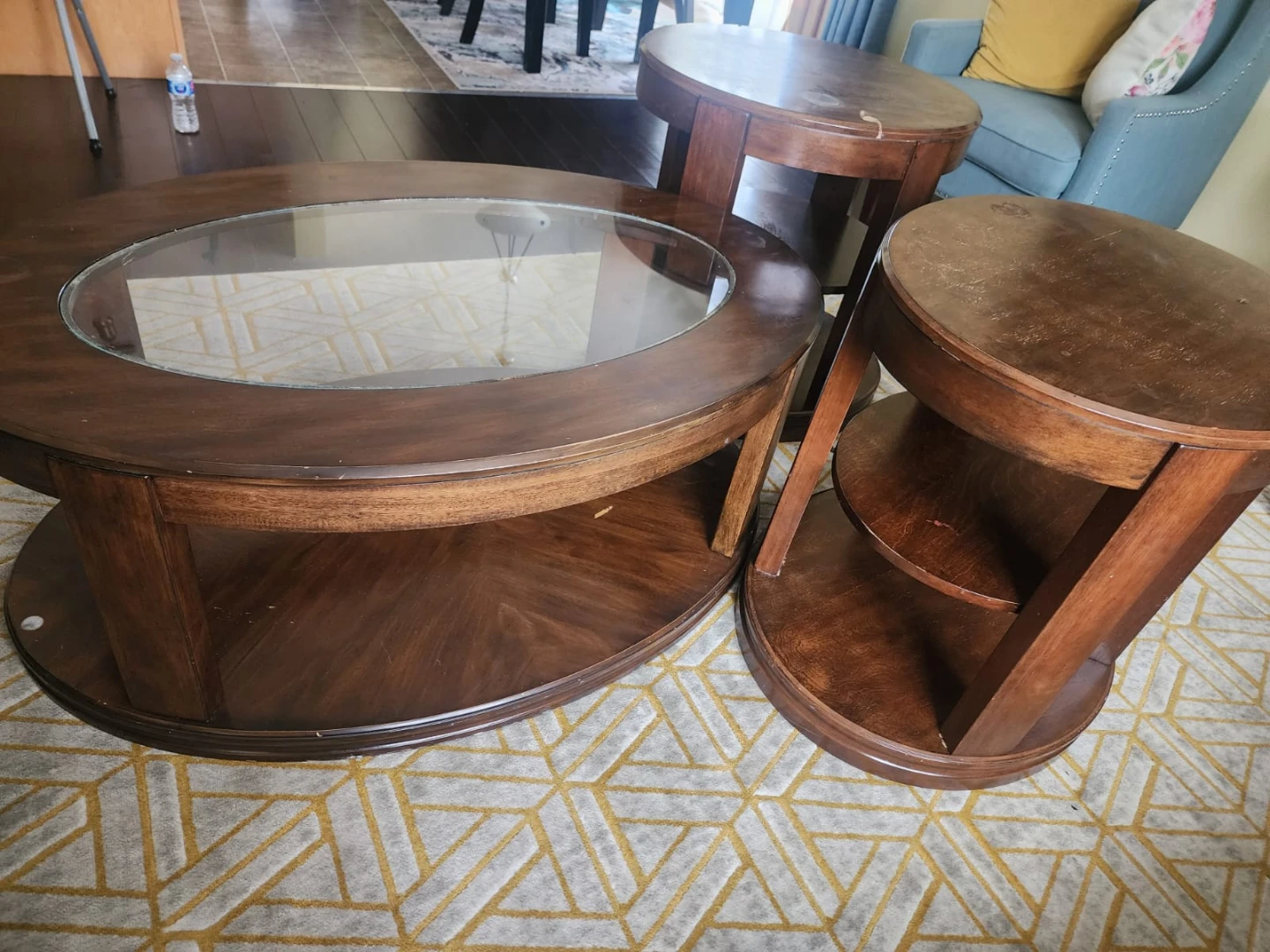 Coffee Table Set with 2 End Tables