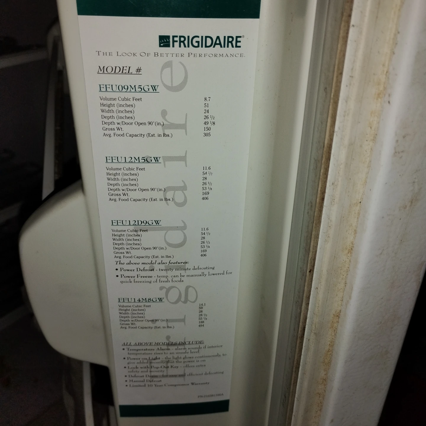 Frigidaire Upright Freezer - photo 2