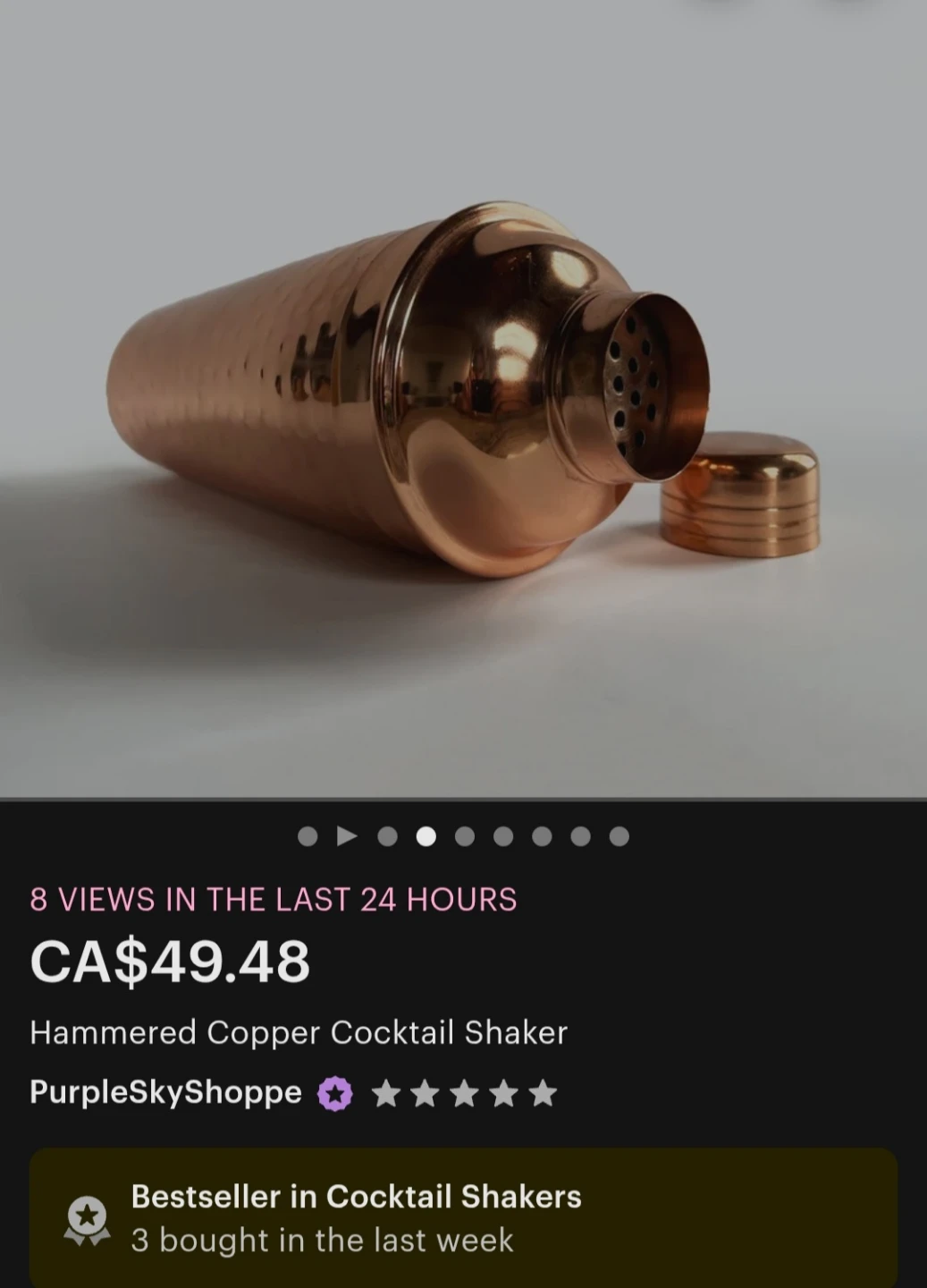 HealthGoodsIn Hammered Copper Water Jug & Cocktail Shaker - photo 4
