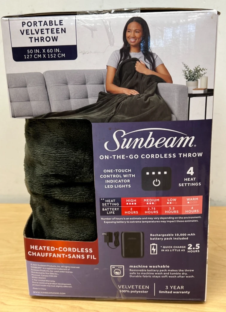 Sunbeam Wearable Throw READ DESCRIPTION