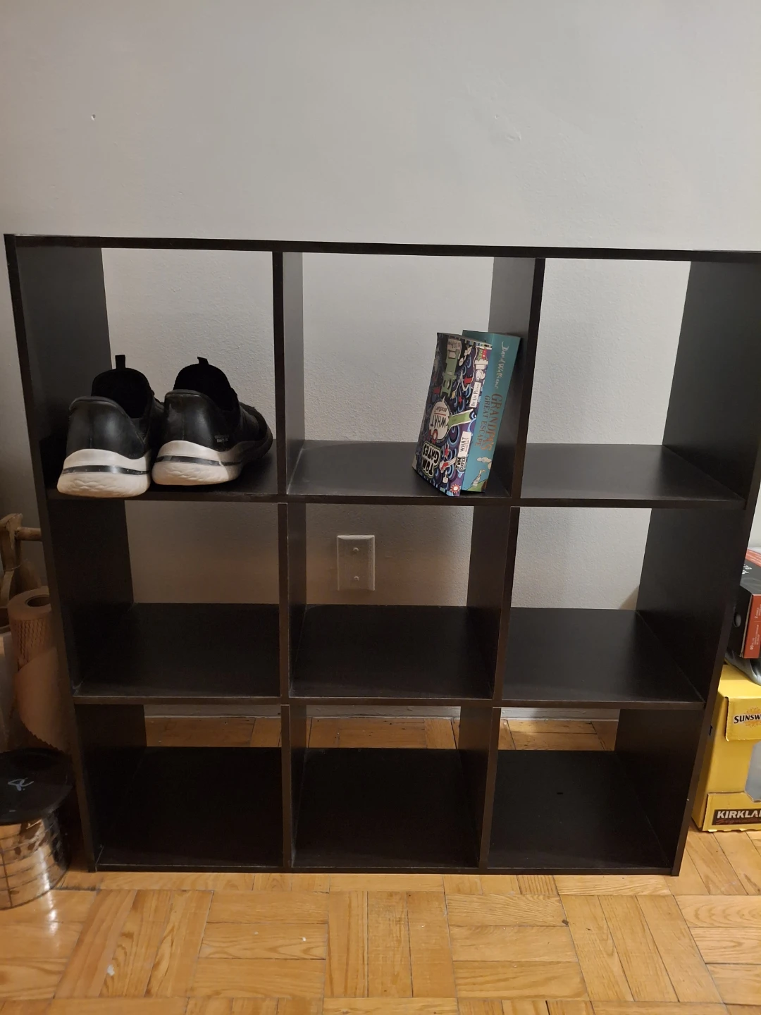 Dark Brown Cube Storage Shelf