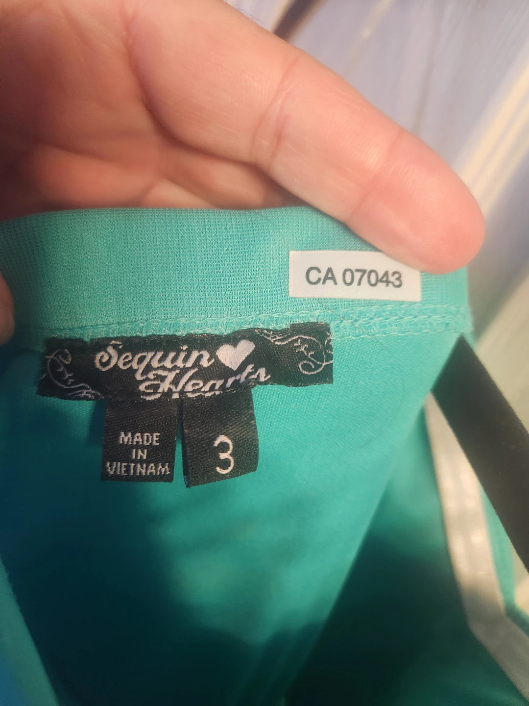 Sequin Hearts Teal Beaded Strapless Dress Size 3 - photo 3