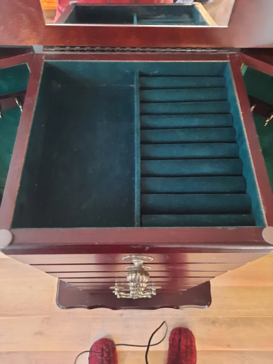 Bombay Wooden Jewelry Box Armoire with Mirror - photo 3