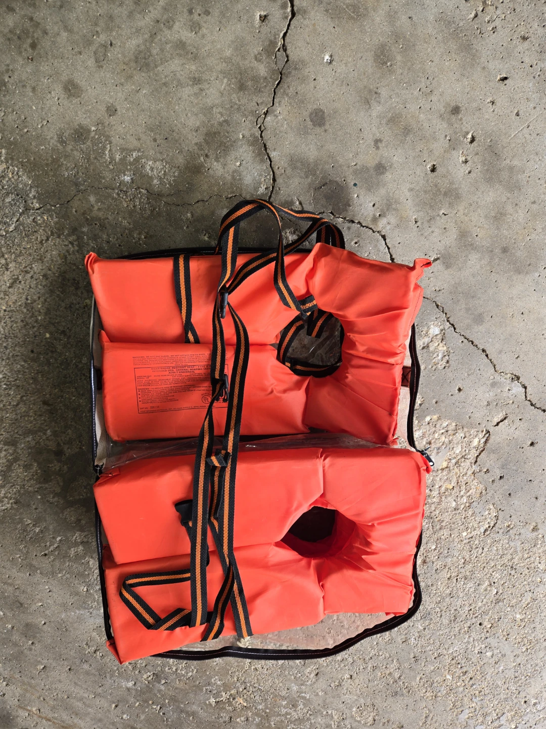 Orange Life Jackets - Set of 4