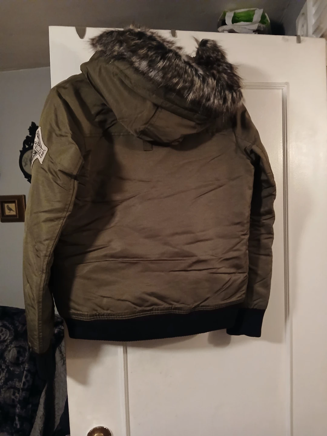 Beaver Canoe Bomber Jacket with Fur Hood - photo 4