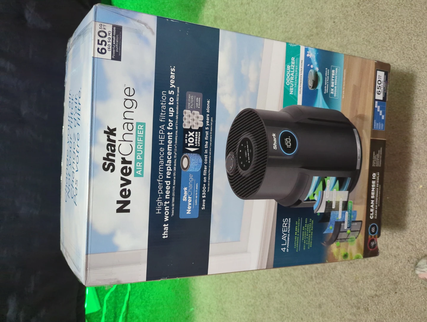 Shark NeverChange Air Purifier 650 sq ft