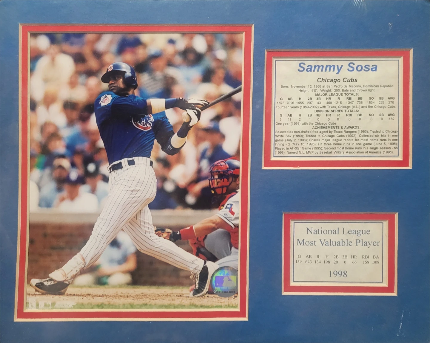 Sammy Sosa Chicago Cubs Framed Memorabilia