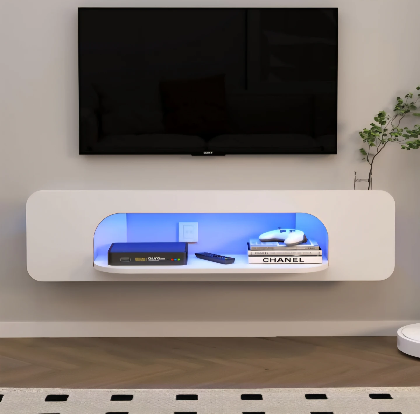 47.6" Floating TV stand with LED Lights (New in box)