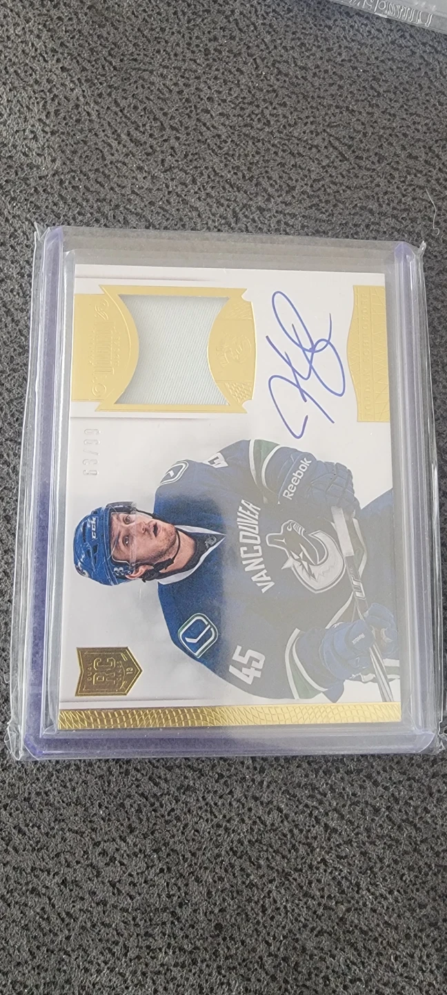 Jordan schroeder 45 Signed Jersey Card