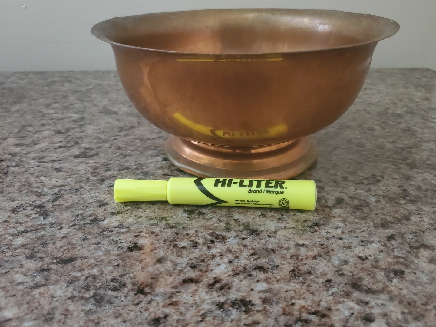 Vintage Copper Pedestal Bowl