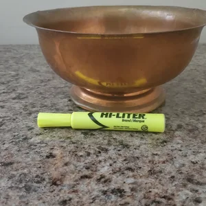 Vintage Copper Pedestal Bowl