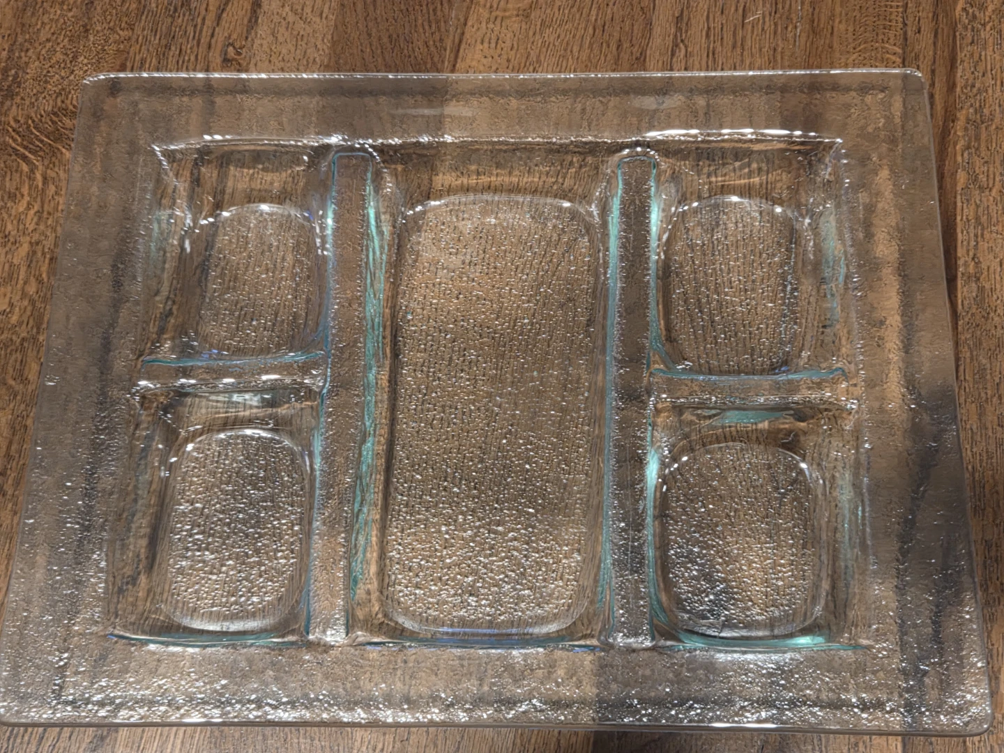 Glass Divided Serving Platter