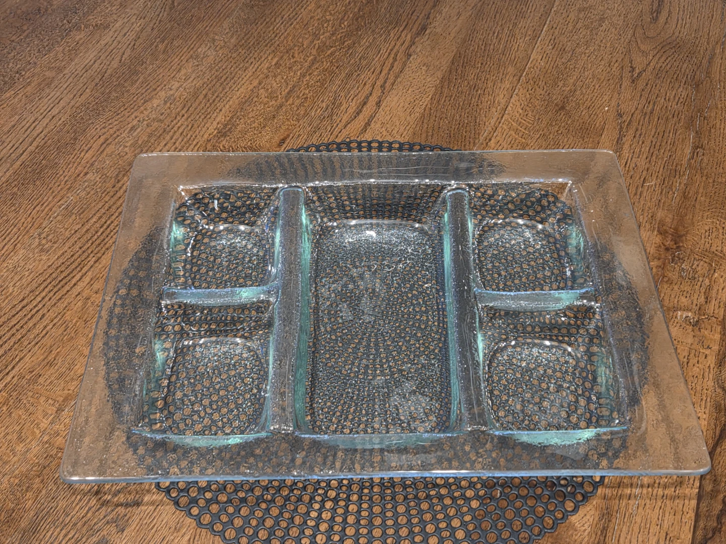 Glass Divided Serving Platter - photo 2