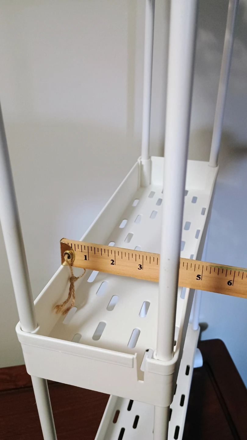White 3-Tier Slim Rolling Storage Cart - photo 4