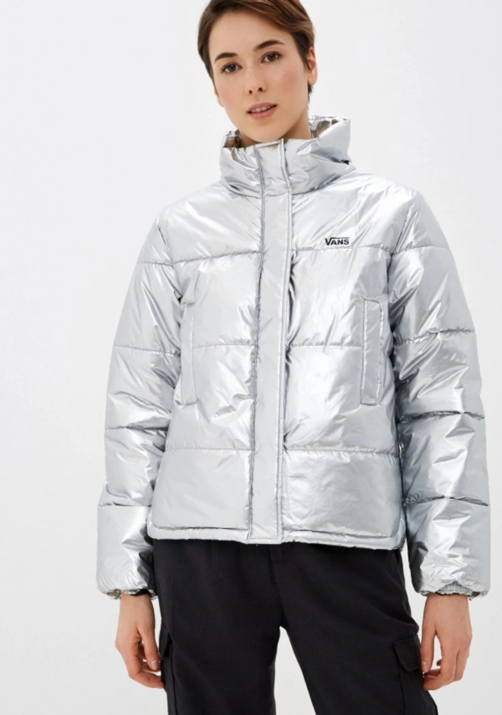FINAL PRICE - Vans Silver Puffer Jacket