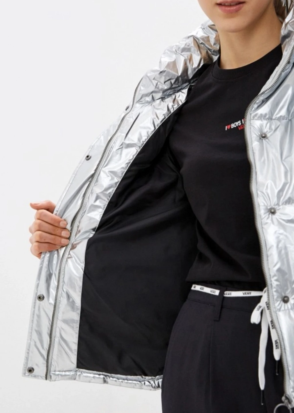 FINAL PRICE - Vans Silver Puffer Jacket - photo 3
