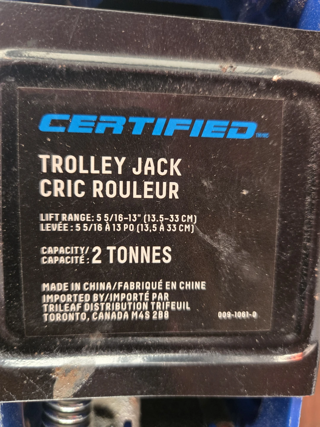 Certified Trolley Jack - 2 Tonne Capacity - photo 2