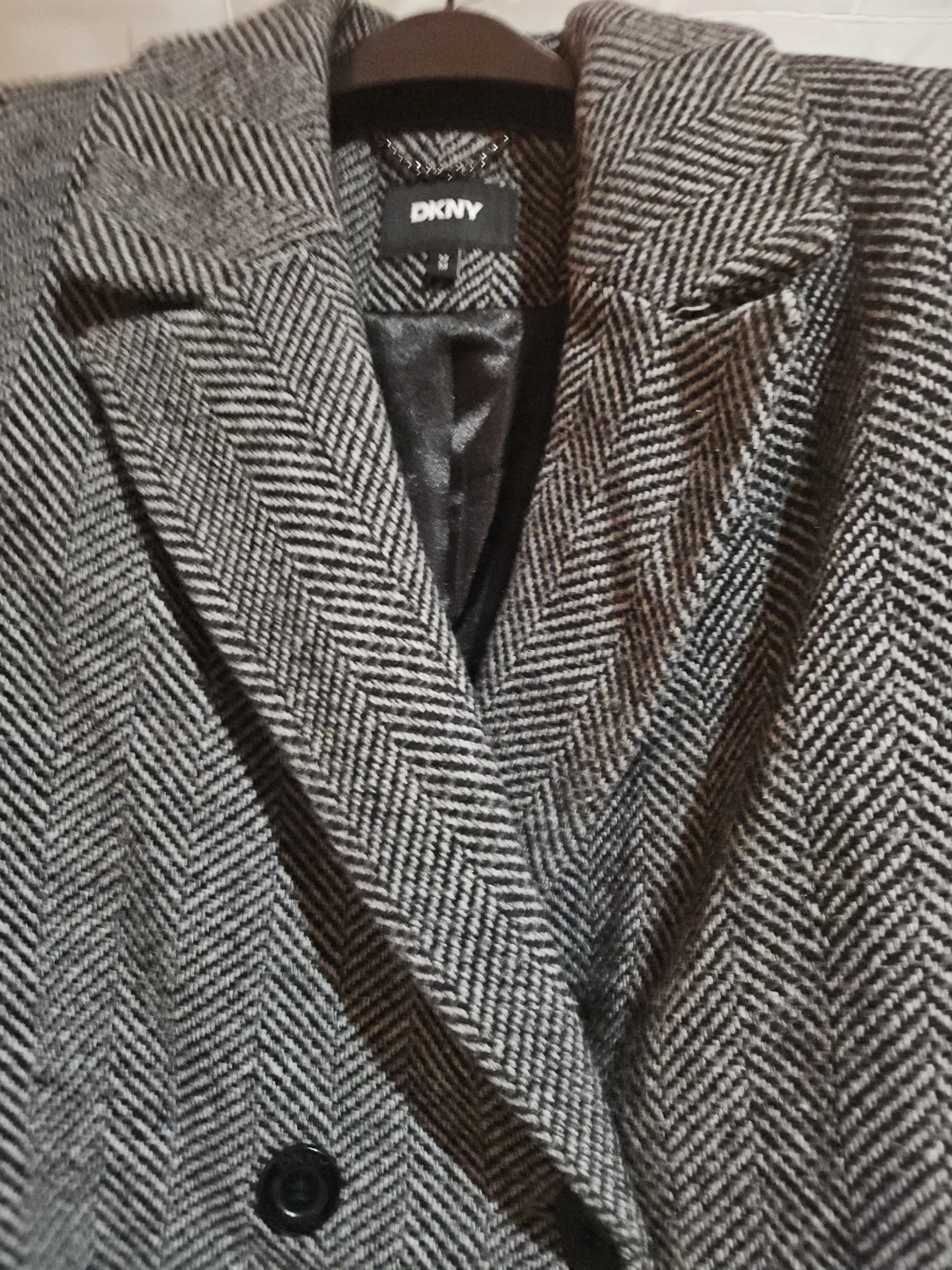 DKNY Herringbone Fashion Coat - Medium - photo 2