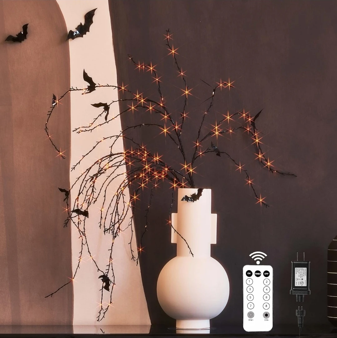 LED Willow Branch Lights 43" w/ Remote |  Cozy Home Decor