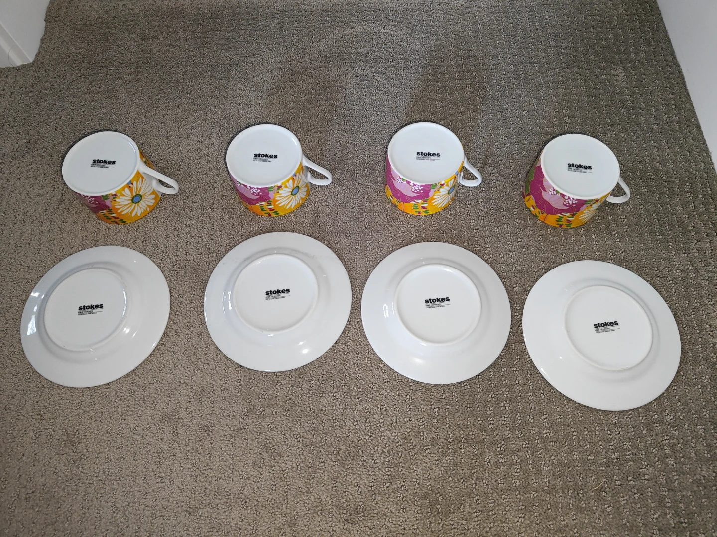 New Stokes Cleo Tableware Tea / Coffee Cup & Saucer - Set of 4 - photo 2