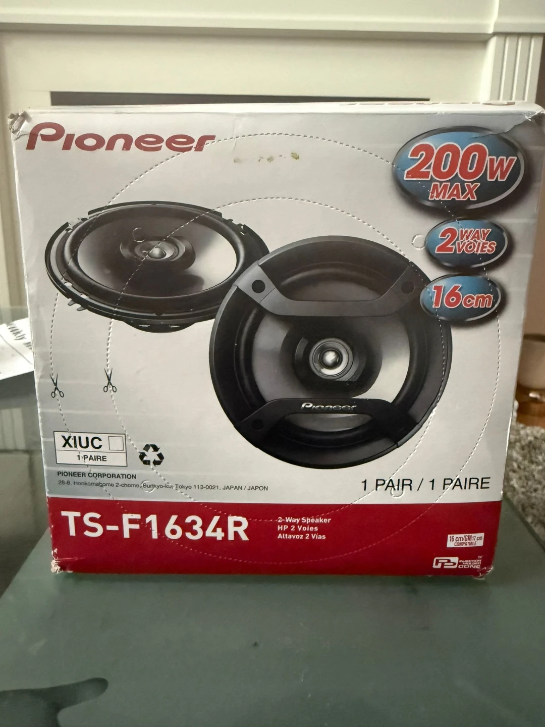 Pioneer TS-F1634R 2-Way Car Speakers (1 Pair)