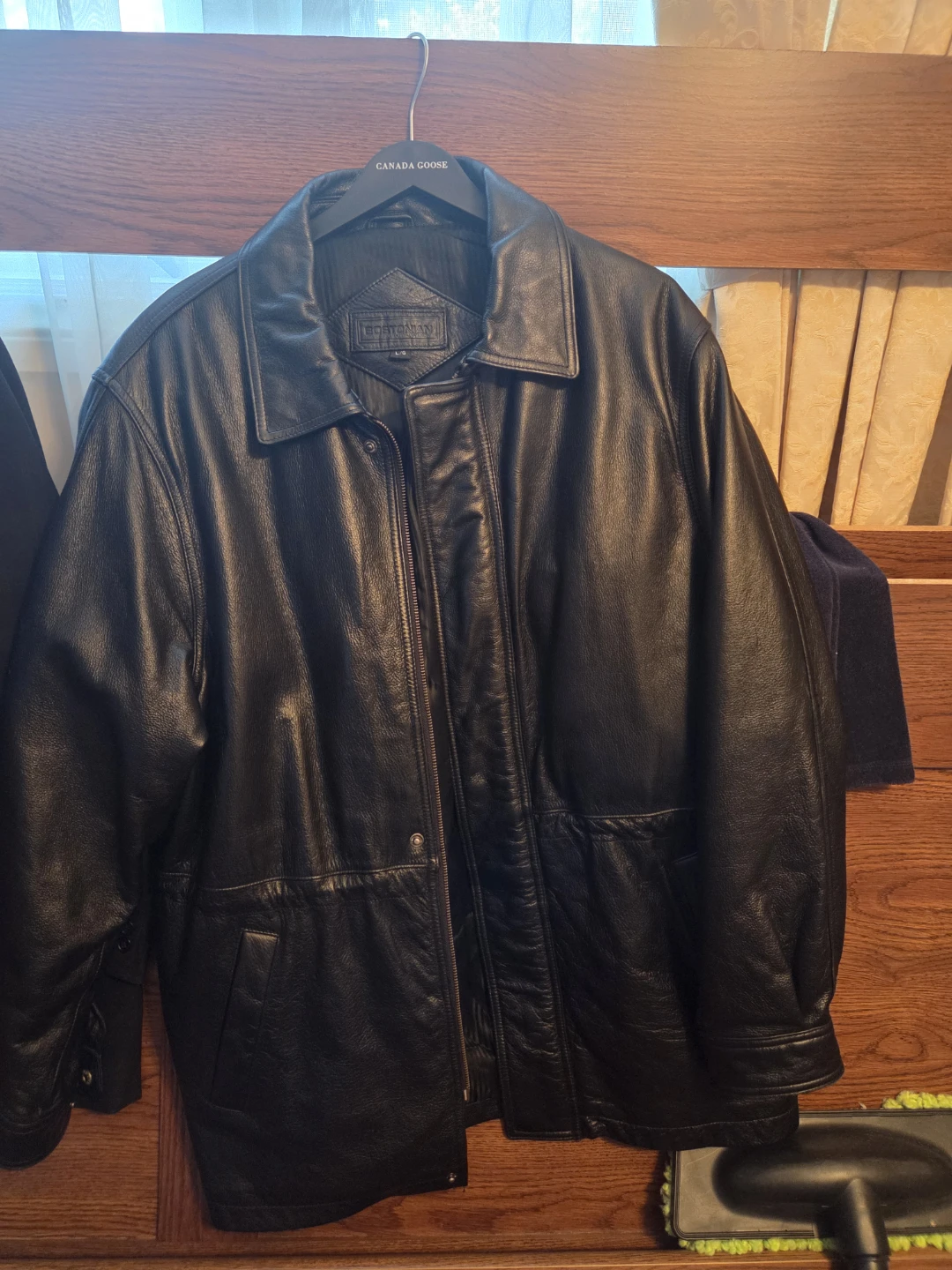 Bostonian Genuine Leather Jacket - Black, Size L/G - photo 2