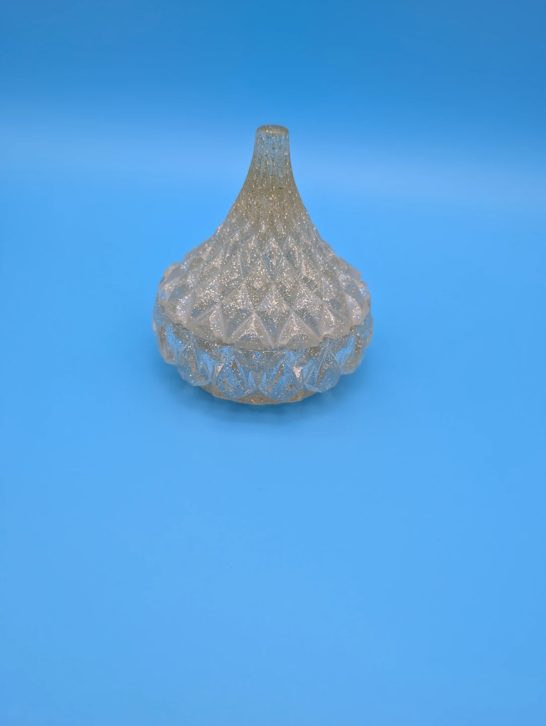 Glitter Glass Candy Dish with Lid - photo 2