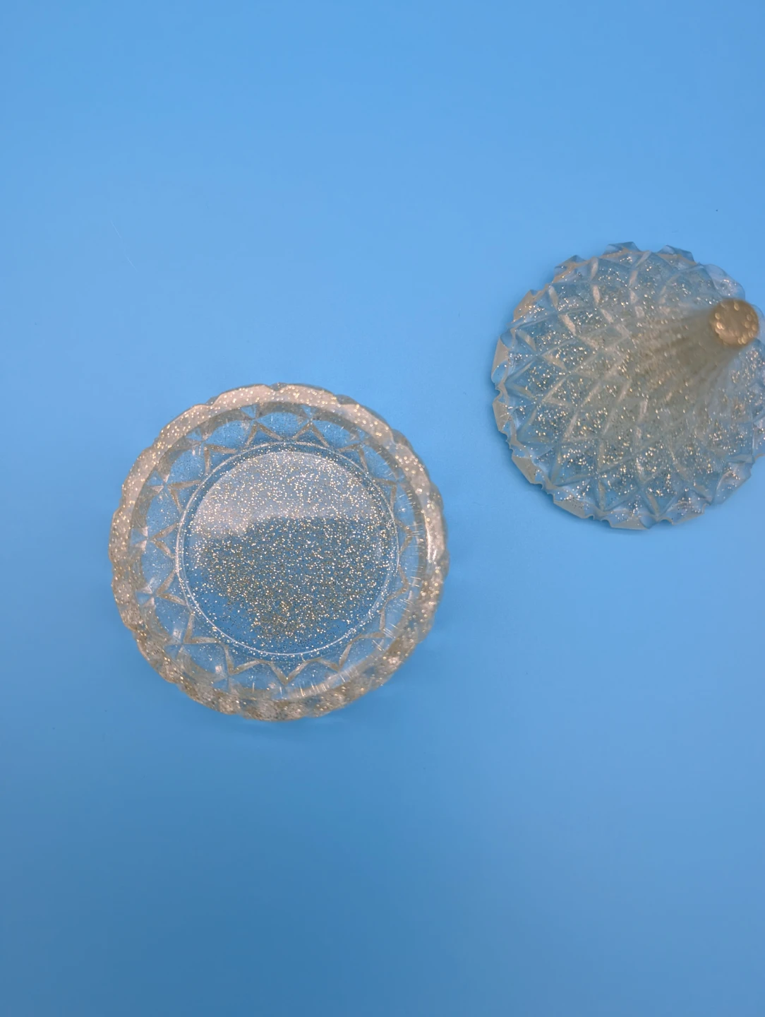 Glitter Glass Candy Dish with Lid - photo 3