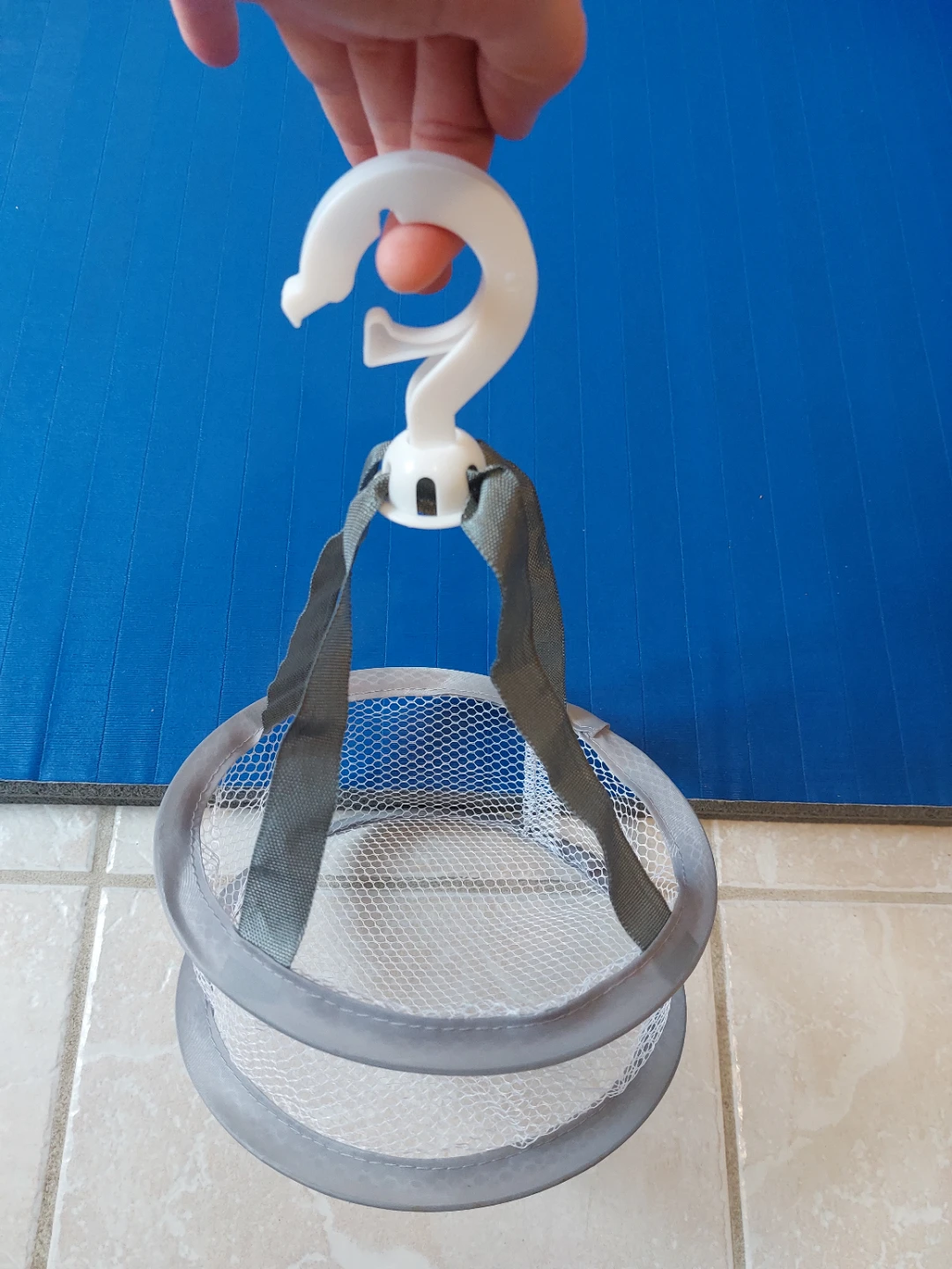 Collapsible Mesh Drying Hamper with Hook - photo 2