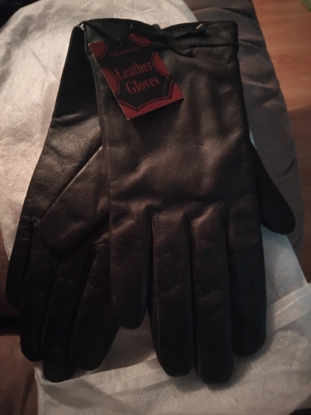 Aria Black Leather Gloves - photo 2