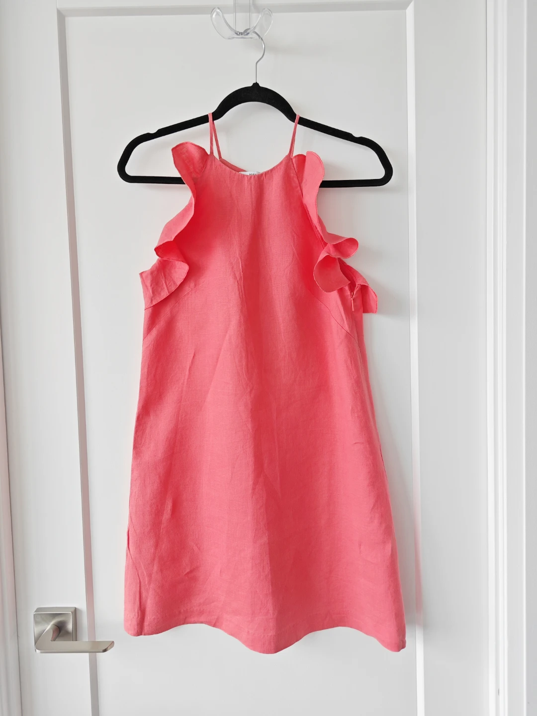 Coral Linen Dress XS