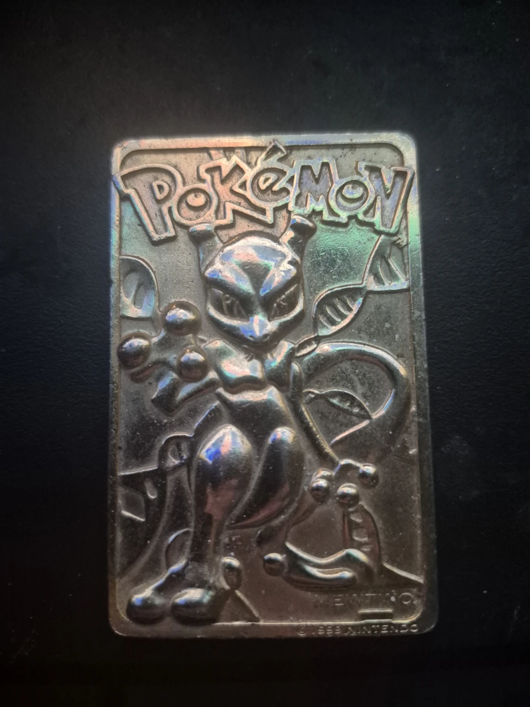 Pokemon Mewtwo 1999 23k gold plated